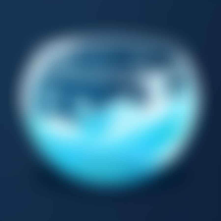 A large bubble forming on the rim of the bowl